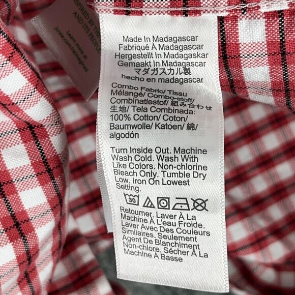 J.Crew Shirt Mens XXL Red Plaid Classic Fit Flex Oxford Business Casual Camping - Picture 4 of 8